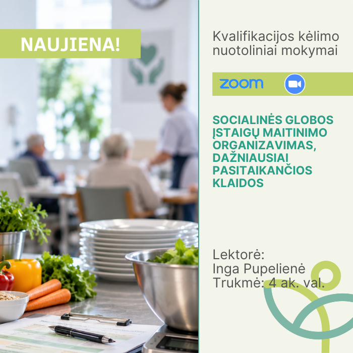 Socialinės globos įstaigų maitinimo organizavimas, dažniausiai pasitaikančios kl